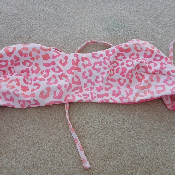 Cupshe Swim Bikini Reversible Pink Leopard Criss Cross Size M Bottom/L Top  FL - Picture 7 of 7